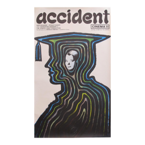 1967 American Independent Movie Theater Screening Poster for ''Accident'' - Stanislaw Zagorski.
