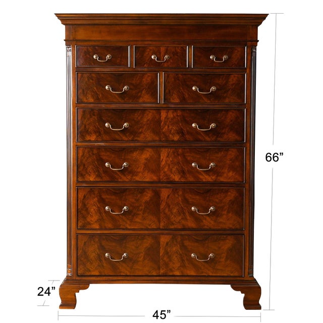 The Chippendale Mahogany Tall Chest by Niagara Furniture will be the focal point of any room. Originally designed for the...