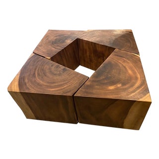Andrianna Shamaris Reclaimed Wood Modular Coffee Table or Side Tables For Sale