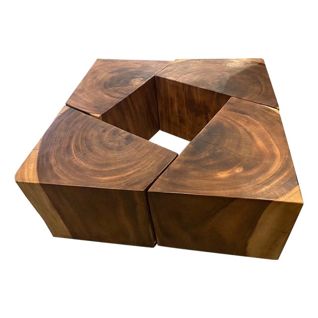 Andrianna Shamaris Reclaimed Wood Modular Coffee Table or Side Tables For Sale