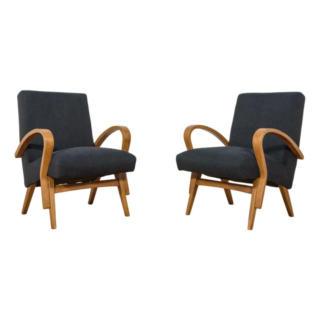 Mid-Century Armchairs, Former Czechoslovakia, 1960s, Set of 2 For Sale