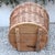 Ext. LRG Provincial Woven Rattan "Made in France" and Glass Vino Bottle Basket For Sale - Image 9 of 9