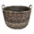 Woven Raffia Storage Basket W/Handles For Sale