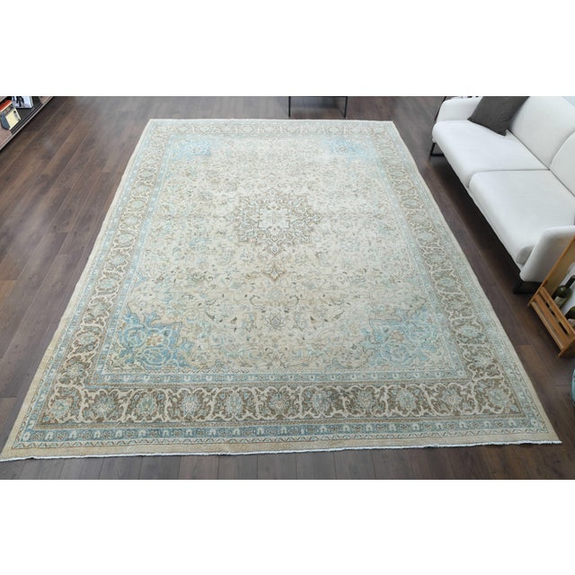 Vintage Persian Hand-Knotted area rug is a semi-antique vintage area rug. The '70s Eastern region of Anatolian's unique...