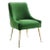 Beatrix Green Velvet Side Chair with Gold Legs For Sale