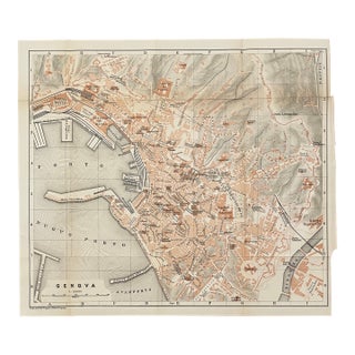 Antique Map of Genoa Italy For Sale