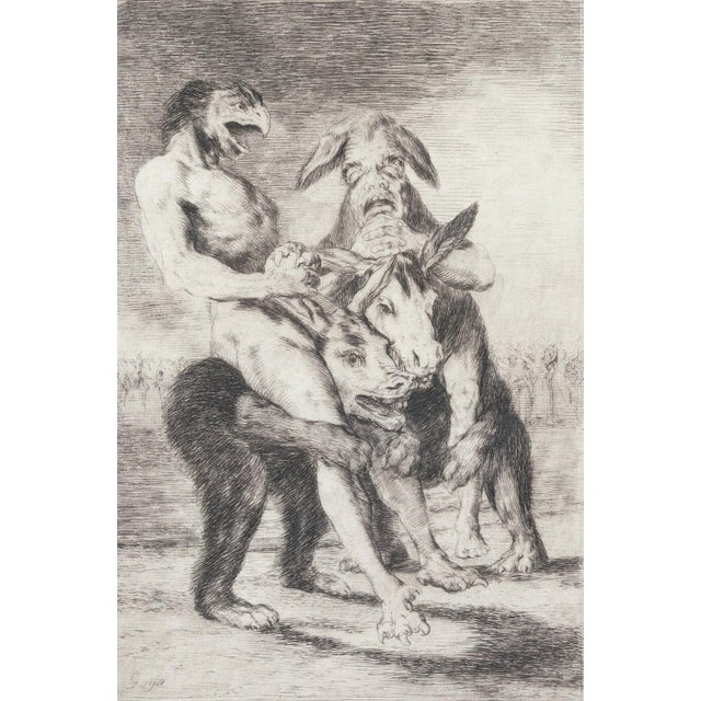 Francisco Goya - Miren Que Grabes! (From Los Caprichos), 1799 / 1868 Etching For Sale - Image 9 of 10