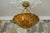 Metal Neo-Classical French Amber Alabaster and Bronze Pendant Light, 1900s For Sale - Image 7 of 18
