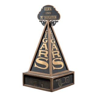 19th Century Large Pyramidal "Kern and McNaughton" Cigar Signage For Sale