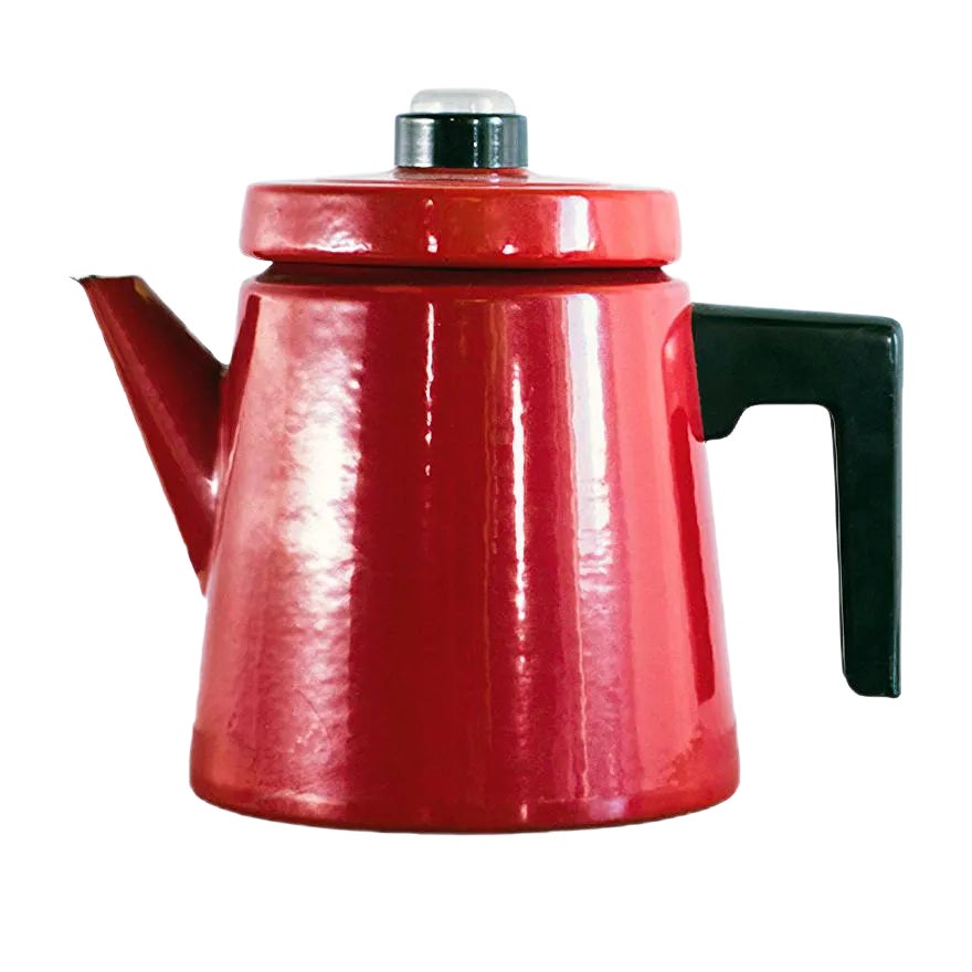 Enameled Cast Iron Coffee Pot by Antti Nurmesniemi for Finel, 1950s