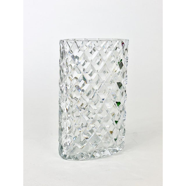 Austrian Facetted Crystal Glass Vase by Claus Josef Riedel, 1970s For Sale - Image 4 of 18