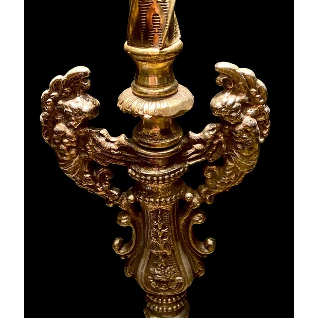 1900 - 1909 Antique Art Nouveau Table Lamp With Leaded Glass Shade, 1909 For Sale - Image 5 of 13