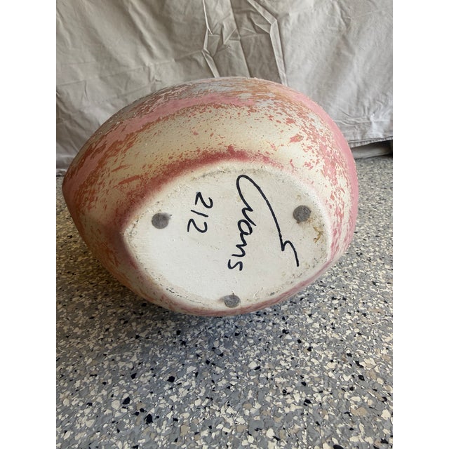 Beautiful, large vintage Tony Evans studio pottery vase from his popular 1980s "Ancient Sands" series. This is a statement...