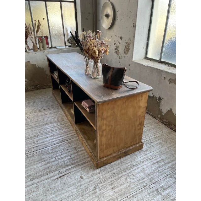 Two-Sided Counter with Oak Boxes, 1950s For Sale - Image 9 of 18