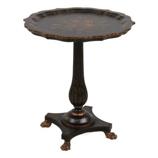 Maitland Smith French Victorian Pedestal Side Table For Sale