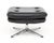Overman Black Vinyl Lounge Chair and Ottoman For Sale - Image 10 of 12