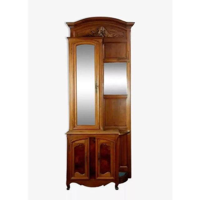Brown Antique French Wardrobe in Walnut For Sale - Image 8 of 8