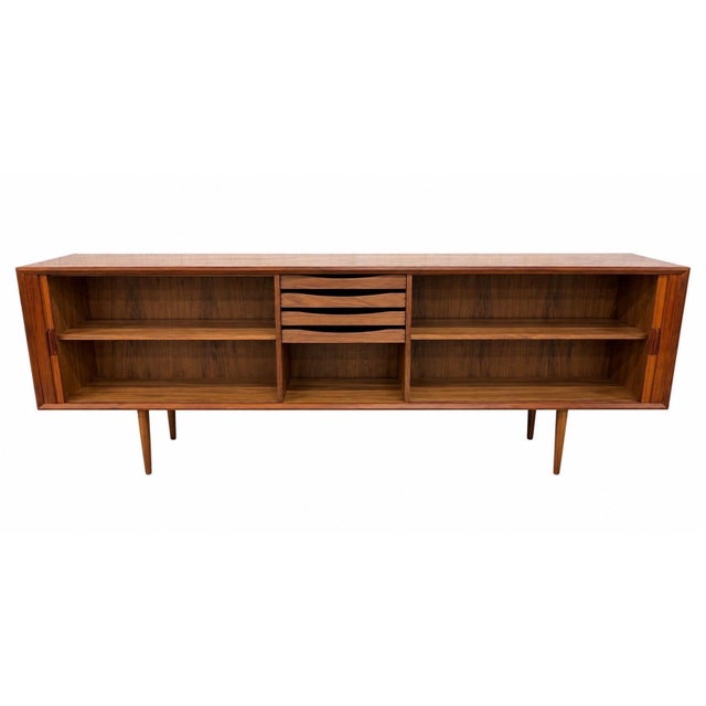 Mid-Century Danish Modern Faarup Møbelfabrik Teak Tambour Sideboard – Restored! For Sale In Philadelphia - Image 6 of 10
