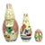 Vintage Easter Bunny Rabbit and Egg Stacking Dolls Hand Painted Wood For Sale