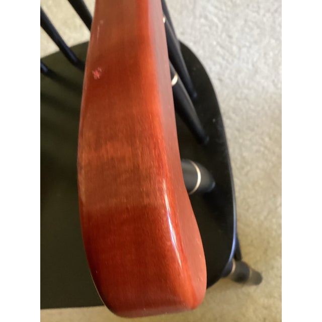 American 1980s American Traditional Vtg. Umkc Medical School Solid Wood Captains Chair For Sale - Image 3 of 9