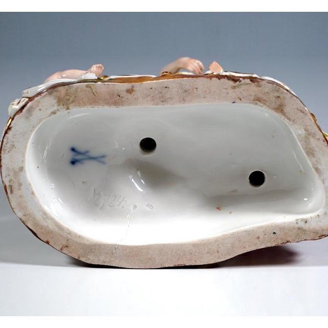 Bacchant Group with Drunken Silenus on Donkey by E. A. Leuteritz for Meissen, 1860 For Sale - Image 9 of 10