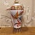 Vintage Chinese Cloisonné Meiping Vase | White Ground Phoenix & Peony Motif With Stand For Sale - Image 4 of 10
