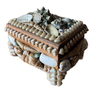 Vintage English Shell Box For Sale