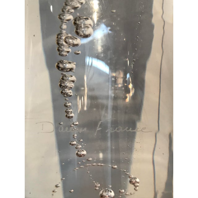 French Glass Lamp with Air Bubbles from Daum, 1970s For Sale - Image 4 of 7