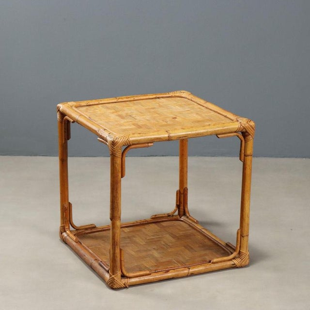 Wicker and Bamboo Coffee Table, 1970s For Sale - Image 12 of 12