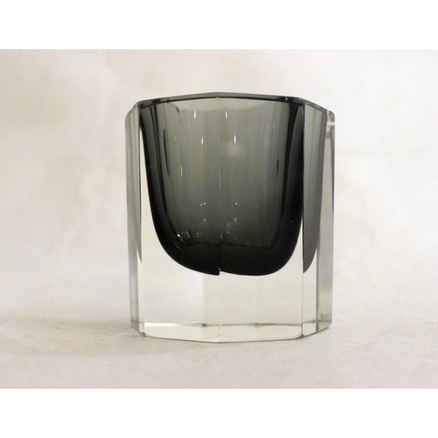 1970s Small Octagonal Faceted Ashtray in Murano Sommerso Glass from Made Murano Glass, 1960s For Sale - Image 5 of 11