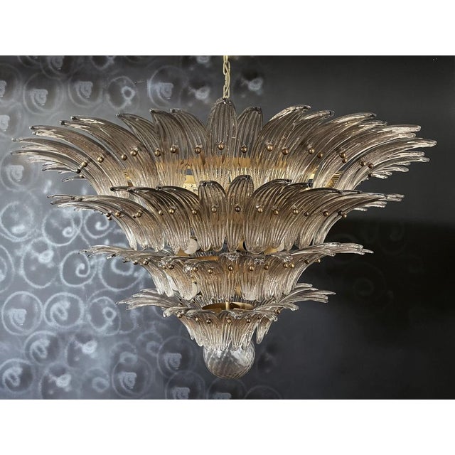 Palmette Ceiling Light with Smoked Glasses, 1990s For Sale - Image 15 of 18