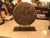 Metal Antique Mill Stone Sculpture Mounted on a Metal Stand For Sale - Image 7 of 7