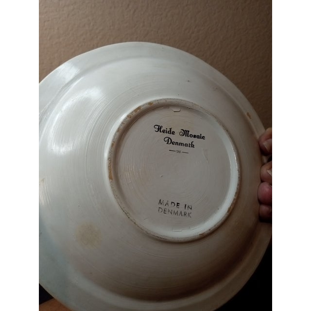 Mid-Century Modern 1980s Heide Mosaic Made in Denmark Dolphins Decorative Plate For Sale - Image 3 of 5