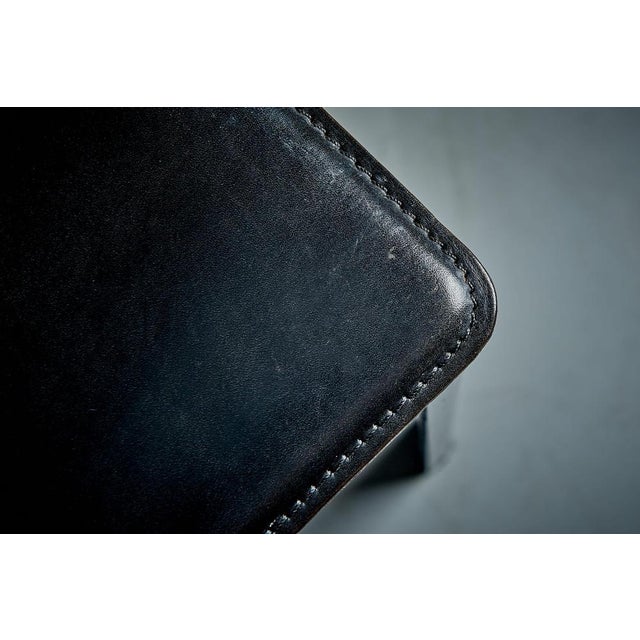 Black Leather Chairs by Tito Agnoli for Matteo Grassi, Italy, 1980s, Set of 2 For Sale - Image 11 of 15