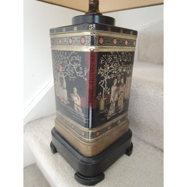 Mid 20th Century Asian Tea Tin Lamp For Sale - Image 4 of 13