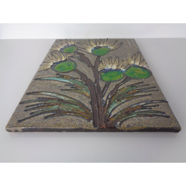 Ceramic Vintage Ceramic 769 Wall Plaque from Ruscha, Germany, 1970s For Sale - Image 7 of 12
