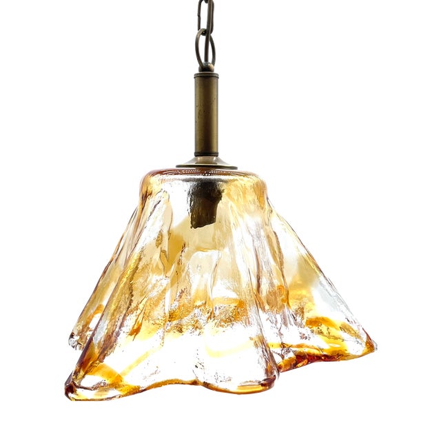 Large Murano Glass Fazzoletto Pendant Lamp, 1970s For Sale