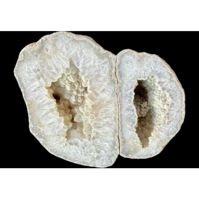 Large Natural Split Pair Crystal Quartz Geode. #2 For Sale - Image 10 of 12