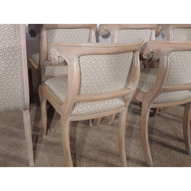 Vintage Set of 8 Casa Stradivari Nyc Custom Klismos Dining Chairs 2 Arms 6 Sides For Sale - Image 16 of 18