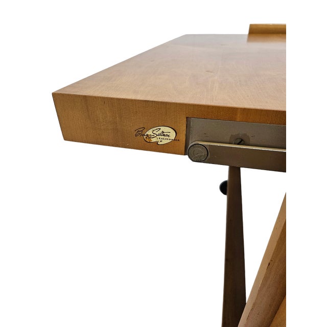 Mid-Century Modern 1950s Expandable Bar Cart Attributed to John Keal for Brown Saltman, Maple For Sale - Image 3 of 17