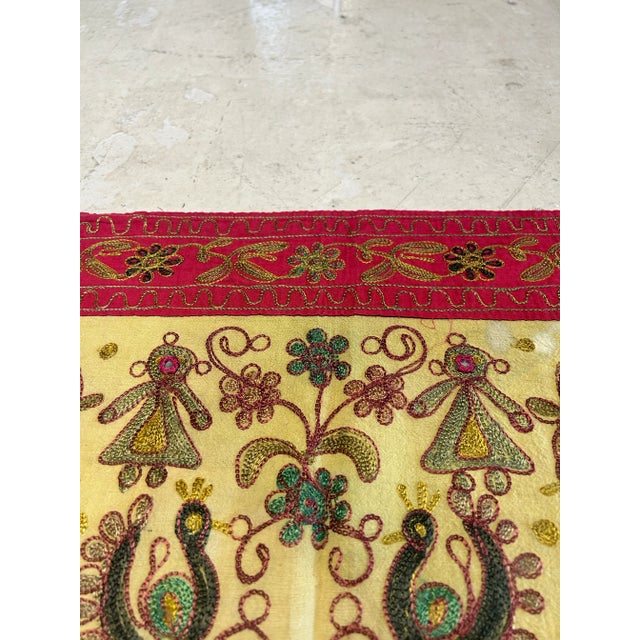 Boho Chic 1970s Vintage Embroidered Cotton Fabric For Sale - Image 3 of 10