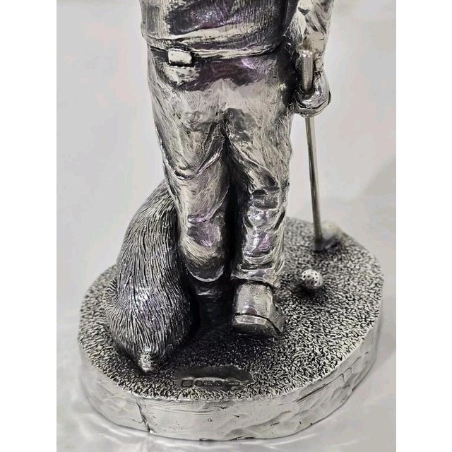 English Silver Golfer Sculpture, 1997 For Sale - Image 9 of 18