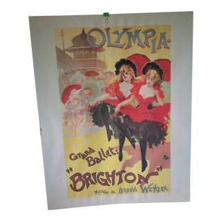 Vintage French Victorian Poster For Sale