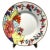 Late 20th Century Imperial Leaf Tobacco Leaf Floral Flat Cup Saucer Gold Trim China For Sale