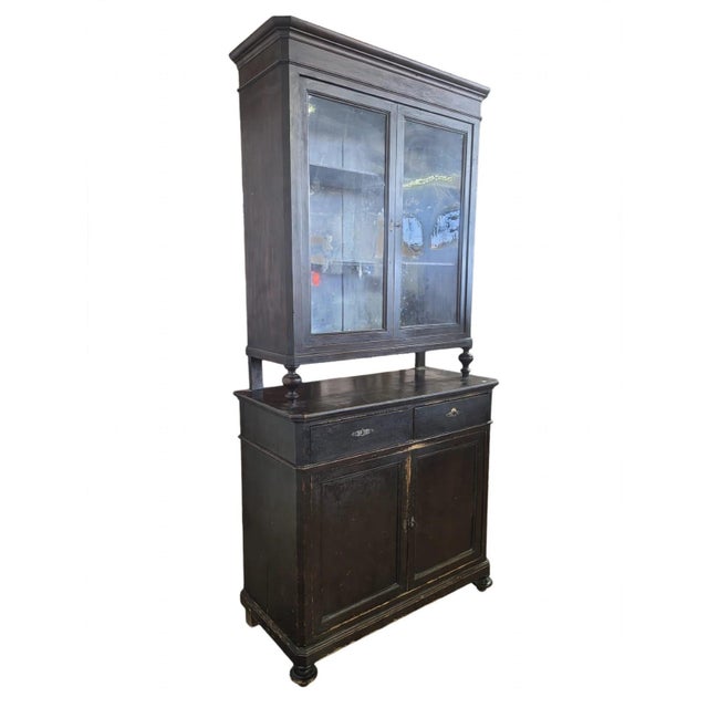 Antique Tuscan Showcase Cabinet For Sale - Image 5 of 5