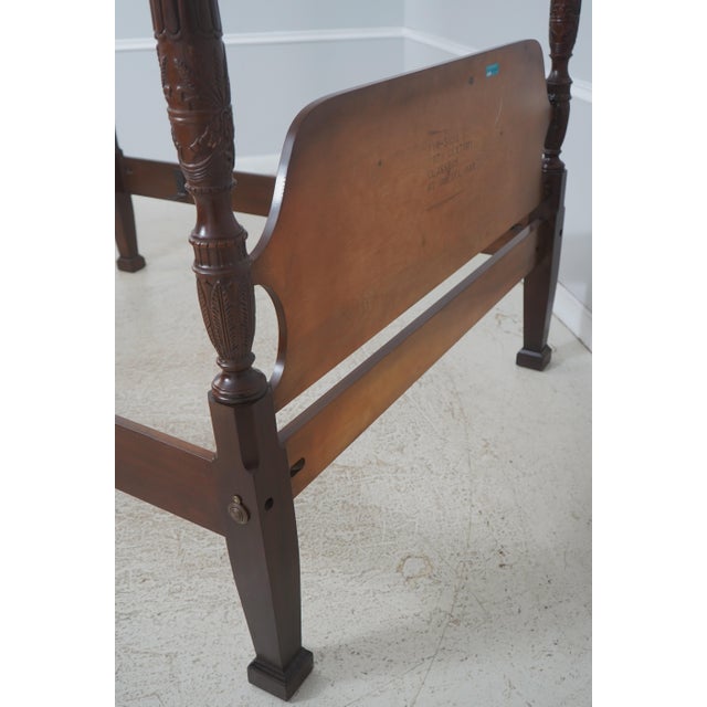 Drexel Queen Size Mahogany Poster Bed 18th Century Collection For Sale - Image 16 of 17