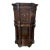 Rich Dark Walnut Hand Carved Antique English Court Cupboard For Sale
