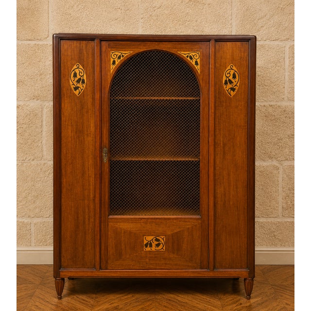Art Nouveau Bookcase with Stylized Floral Motifs, 1900s For Sale - Image 6 of 6