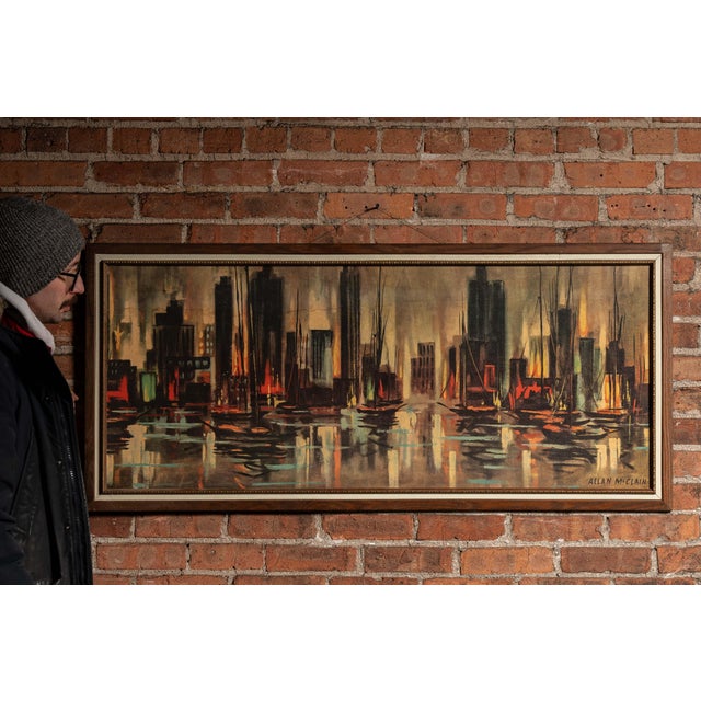 Artist: Allen McClain Date: 1950s Medium: Chromolithograph on paper Style/Movement: Mid-Century Modern Dimensions: 52" W x...
