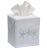 2020s Aqua Three Starfish Tissue Box Cover in White Linen & Cotton, Embroidered For Sale - Image 5 of 5